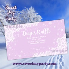 Winter Wonderland gender Baby Shower diaper raffle tickets,(gender 5)